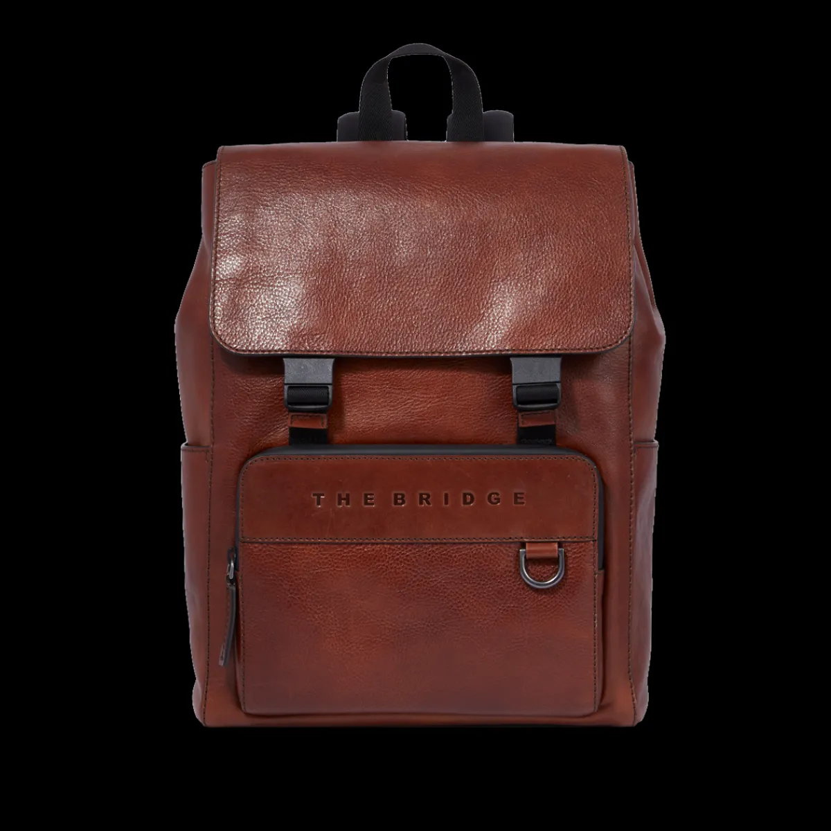 Zaino in pelle uomo con patta frontale-The Bridge