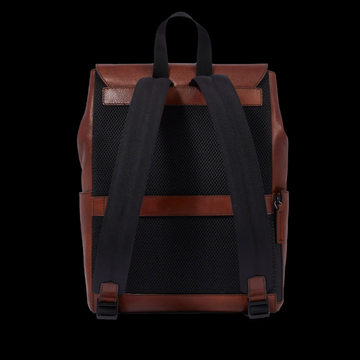 Zaino in pelle uomo con patta frontale-The Bridge