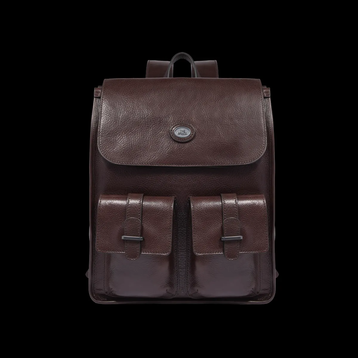 Zaino in pelle uomo con tasche frontali-The Bridge Clearance
