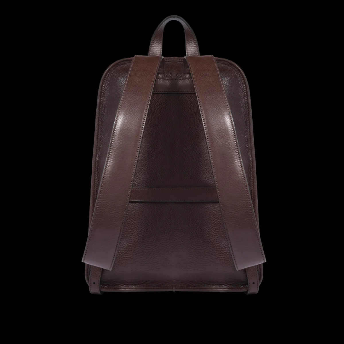 Zaino in pelle uomo una zip e tasche frontali-The Bridge Online