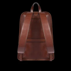 Zaino in pelle uomo una zip e tasche frontali-The Bridge Discount