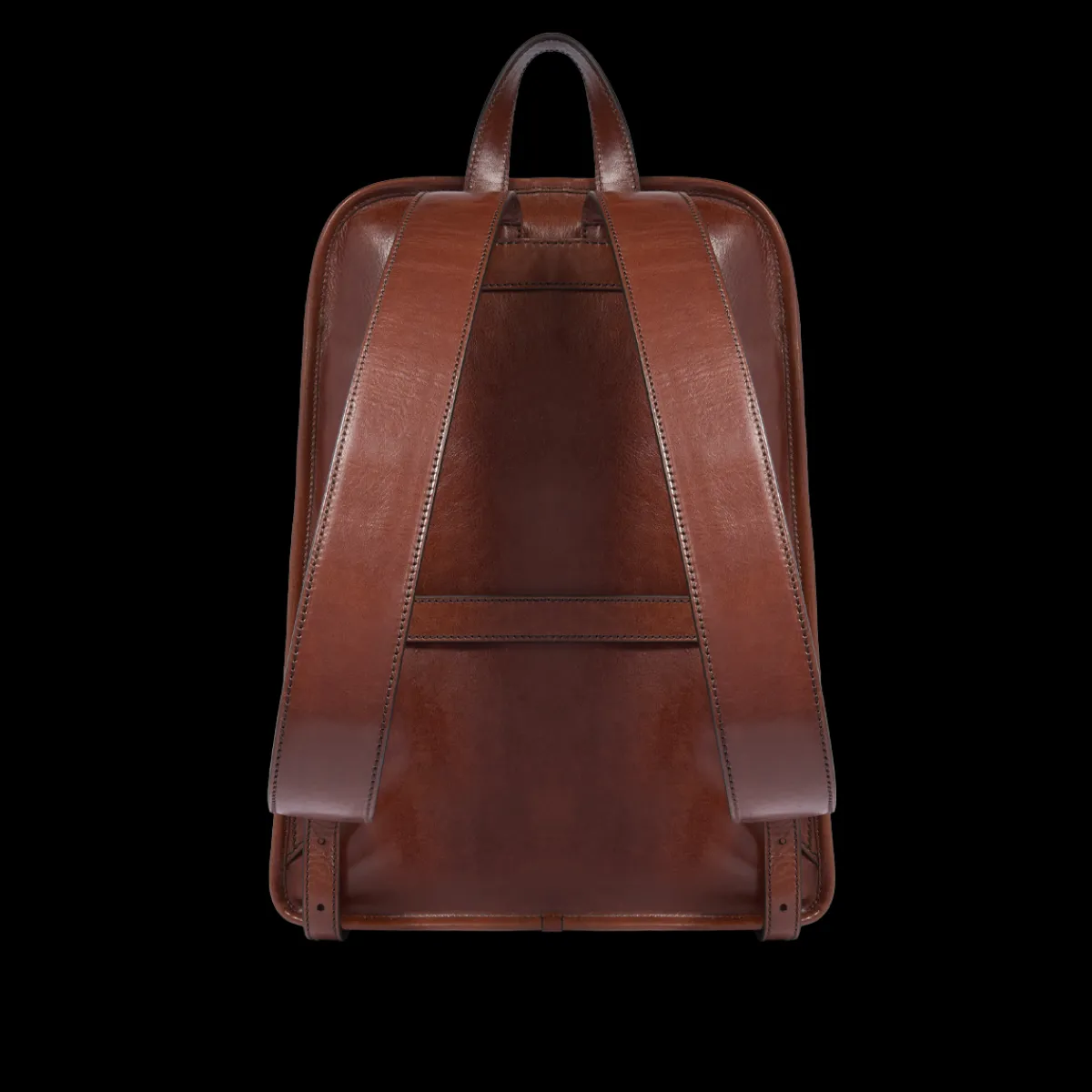 Zaino in pelle uomo una zip e tasche frontali-The Bridge Discount