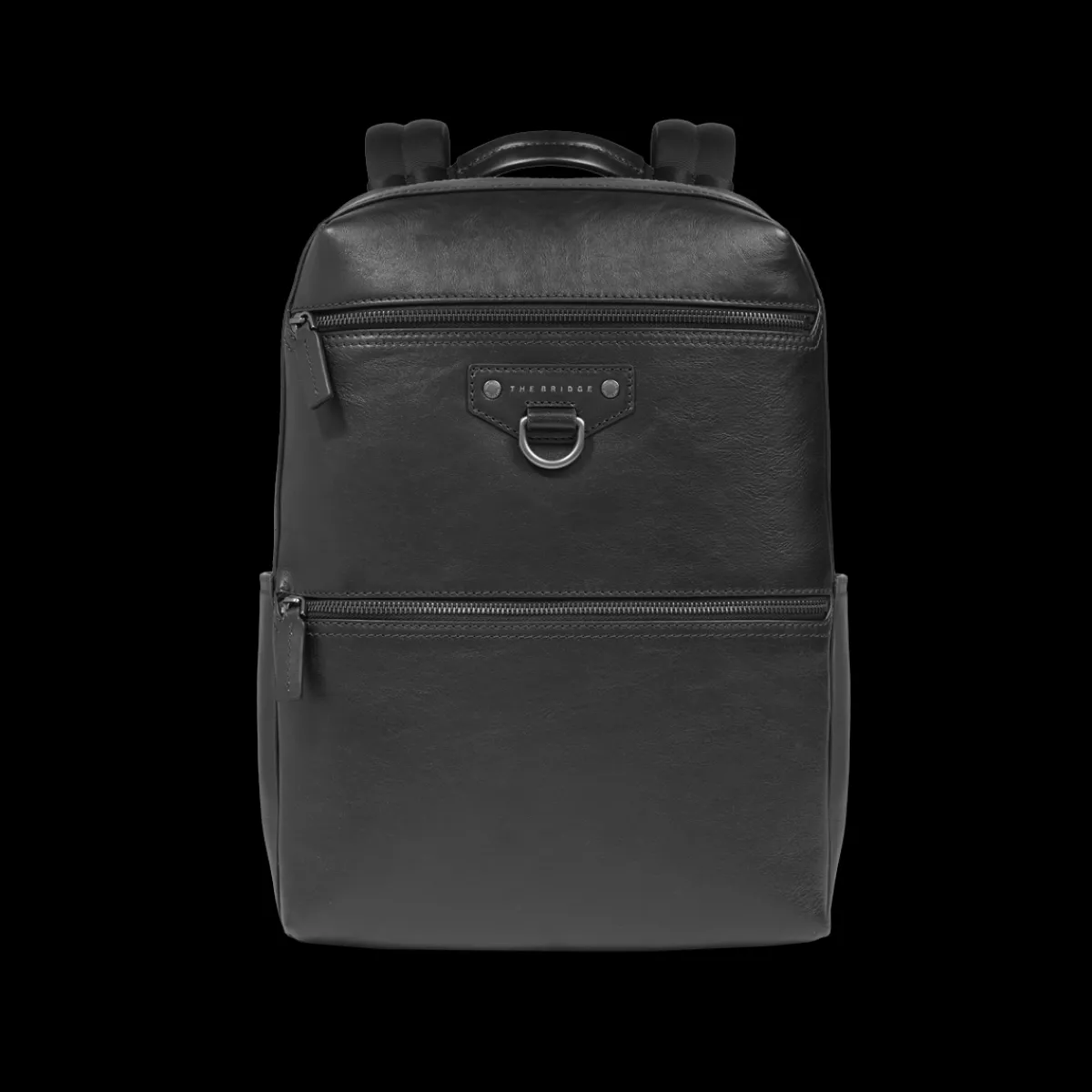 Zaino uomo in pelle una zip e tasca frontale-The Bridge Discount